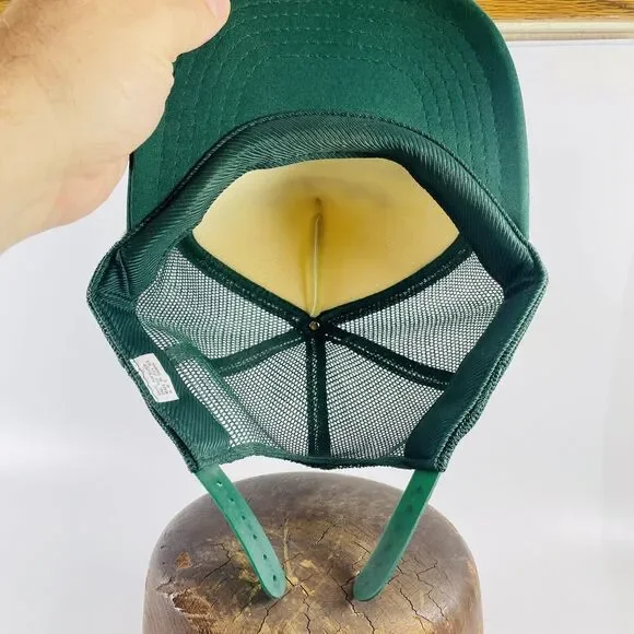 Cabela's Logo Hat Men's Snapback Green White Vintage Trucker Cap Mesh Hunt Fish - Picture 9 of 9